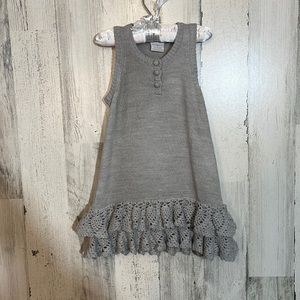 #E8- girls cute gray knit dress size 2 CHEEKY